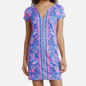 NWT Sophiletta Dress Soleil Pink Palm Paradise Lilly Pulitzer UPF 50+ S